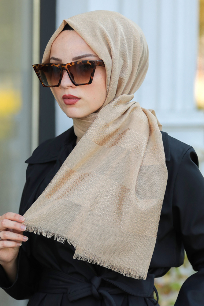 Gold Hijab Shawl 7532GOLD - 1