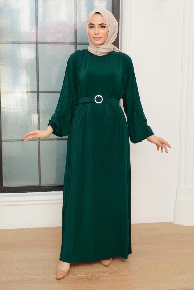Green Hijab Dress 10670Y - 2