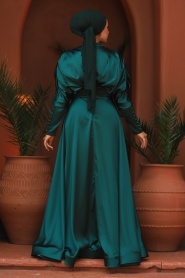 Neva Style - Luxorious Green Modest Islamic Clothing Prom Dress 22451Y - Thumbnail