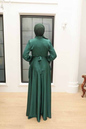 Neva Style - Long Green Modest Prom Dress 3449Y - 4