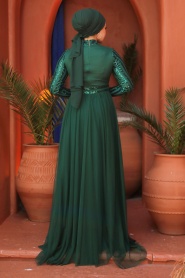 Neva Style - Stylish Green Muslim Wedding Dress 5338Y - 4