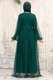 Neva Style - Stylish Green Modest Evening Gown 54230Y - Thumbnail