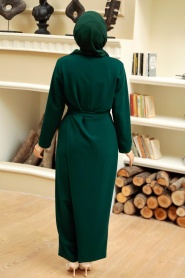 Green Hijab Overalls 5807Y - Thumbnail