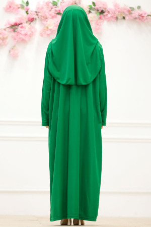 Green Hijab Prayer Dress 18301Y - 2