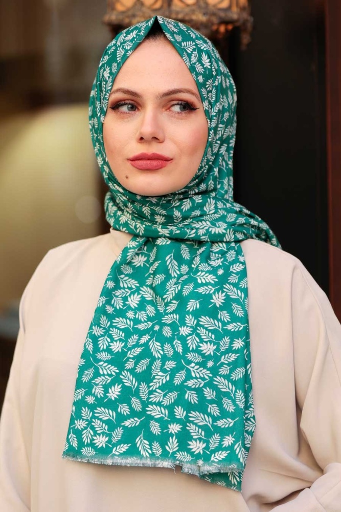 Green Hijab Shawl 50291Y - 1