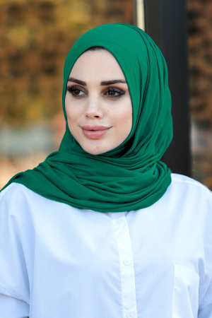 Green Hijab Shawl 7528Y - 1