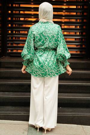 Green Hijab Tunic 2445Y - 2