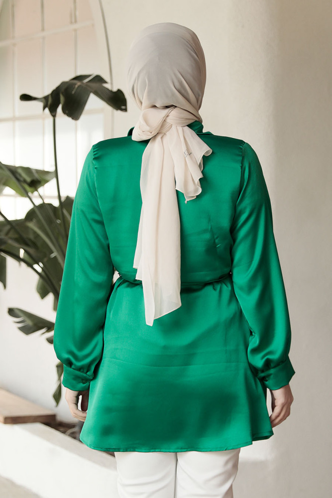 Green Modest Shirt 12004Y - 2
