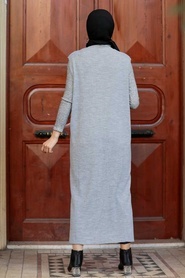Grey Hijab Knitwear Vest 3324GR - Thumbnail