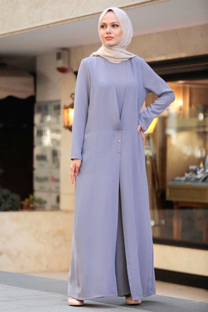 Grey Hijab Overalls 51890GR - 2