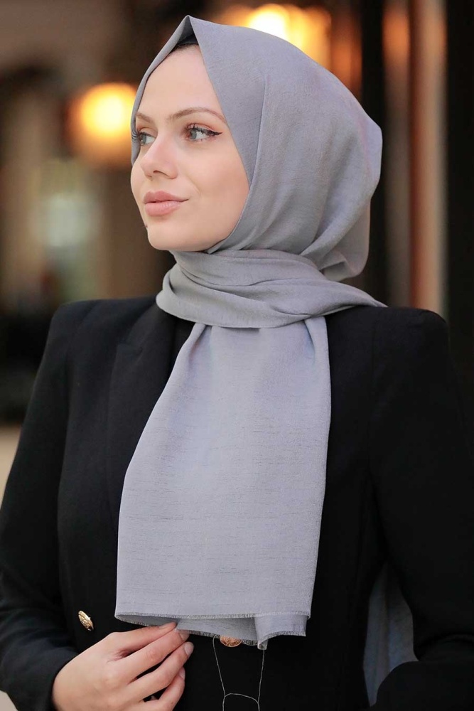 Grey Hijab Shawl 4511GR - 1
