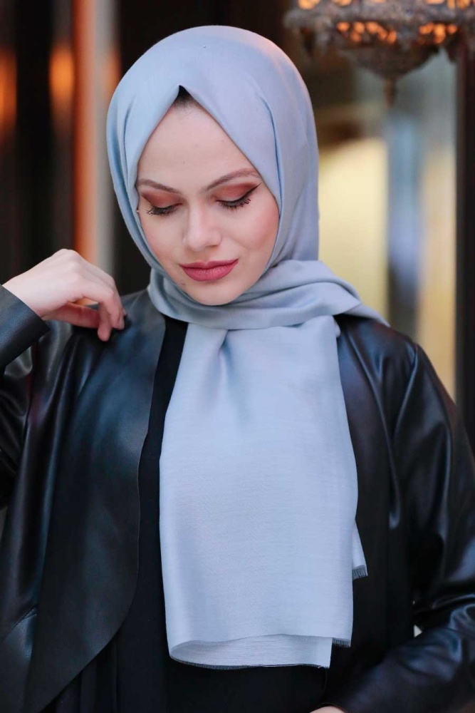 Grey Hijab Shawl 48410GR - 1