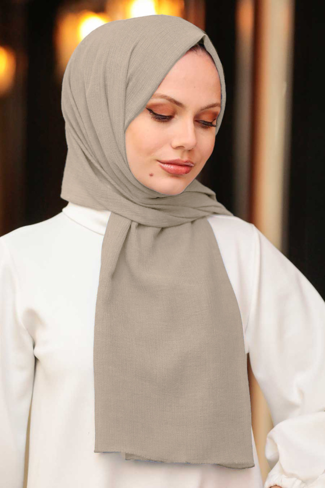 Grey Hijab Shawl 50522GR - 1