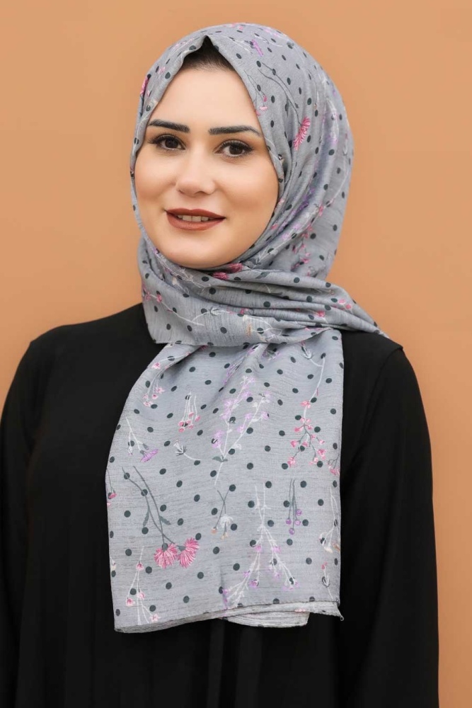 Grey Hijab Shawl 7543GR - 1