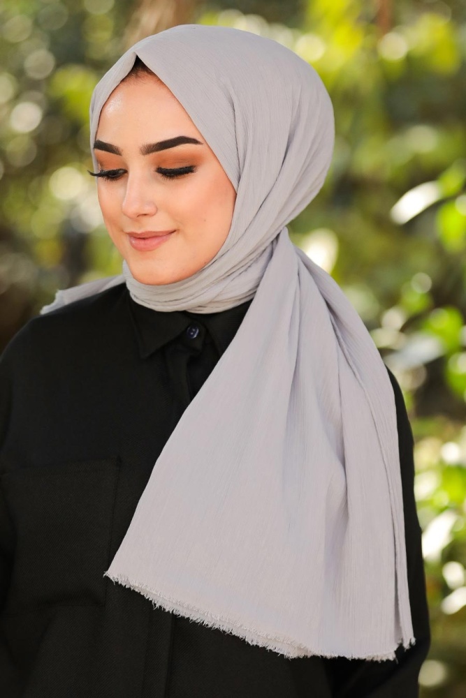 Grey Hijab Shawl 7571GR - 1