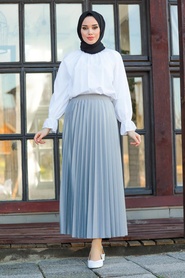 Grey Hijab Skirt 20511GR - Thumbnail