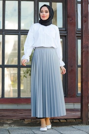 Grey Hijab Skirt 20511GR - Thumbnail