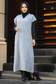 Grey Hijab Sweater 10111GR - Thumbnail