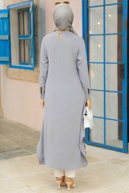 Grey Hijab Tunic 24497GR - Thumbnail