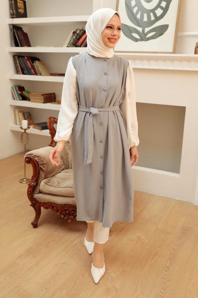 Grey Hijab Tunic 5693GR - 1