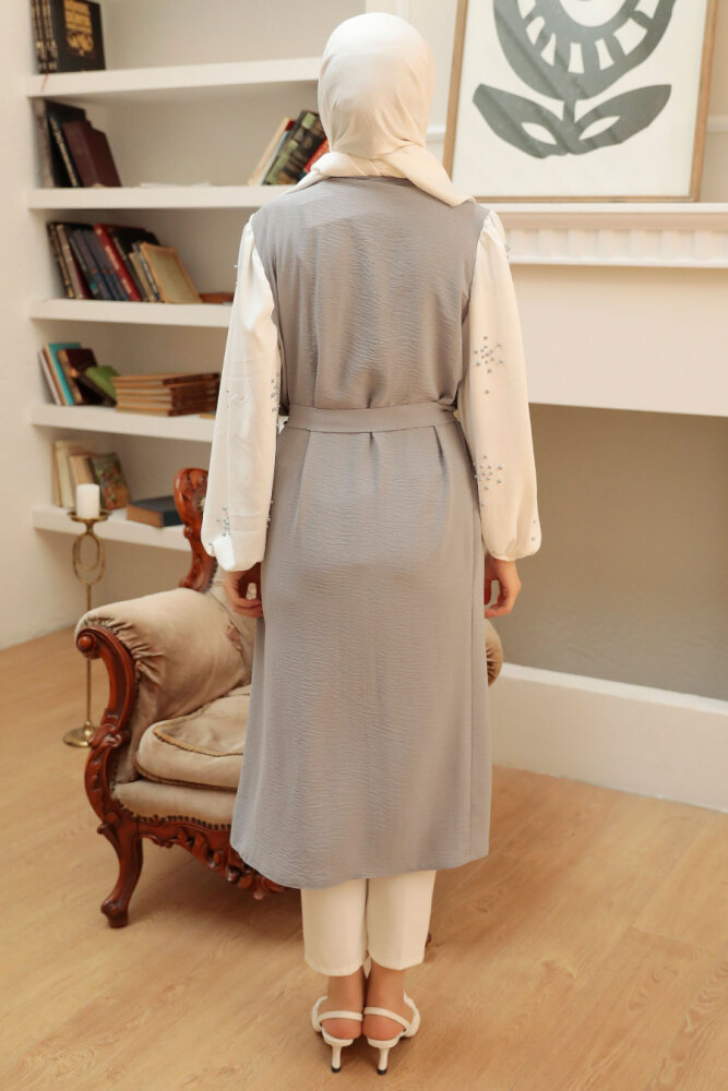 Grey Hijab Tunic 5693GR - 2
