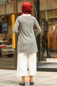 Grey Hijab Tunic 90611GR - Thumbnail