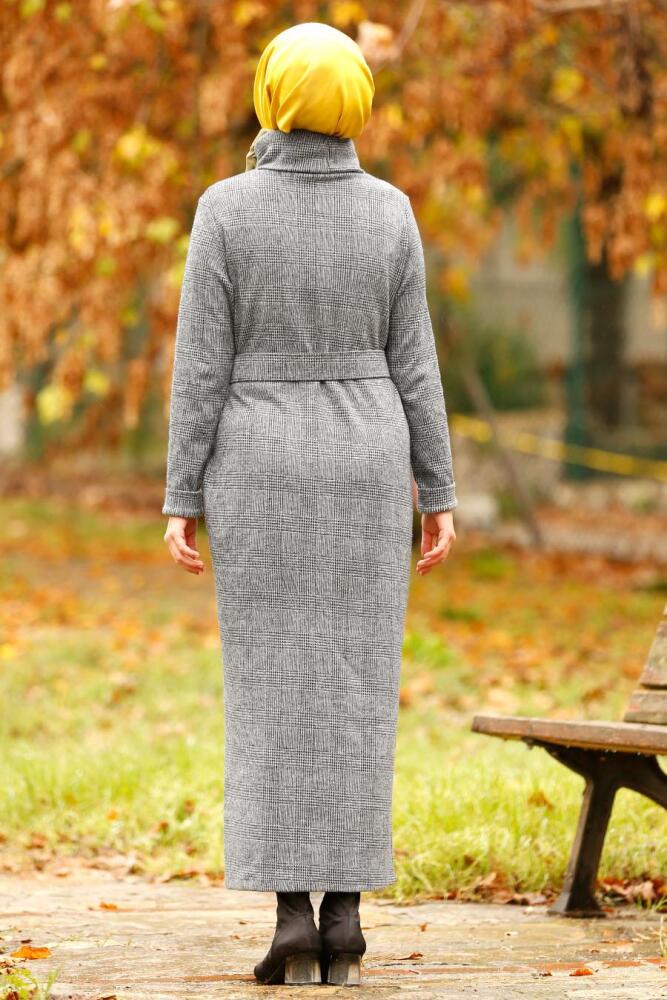 Gris - Nayla Collection - Robe Hijab 100525GR - 2