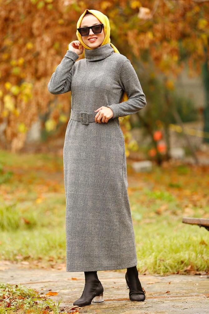 Gris - Nayla Collection - Robe Hijab 100525GR - 1