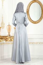 Gris - Nayla Collection - Robes de Soirée 3516GR - Thumbnail
