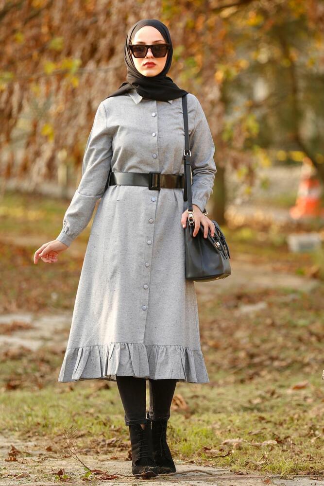 Gris -Nayla Collection - Tunique Hijab 5410GR - 1