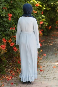 Gris - Neva Style - Robe Hijab - 1310GR - Thumbnail