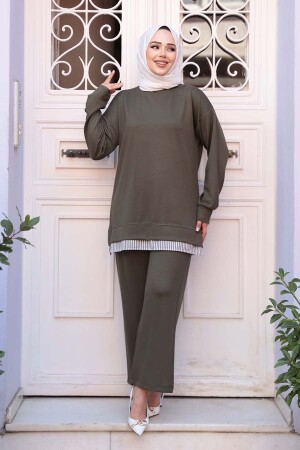 Haki Tesettür Modal İkili Takım 17412HK - 1