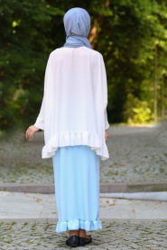 Hewes Line - Baby Blue Hijab Skirt 709BM - Thumbnail
