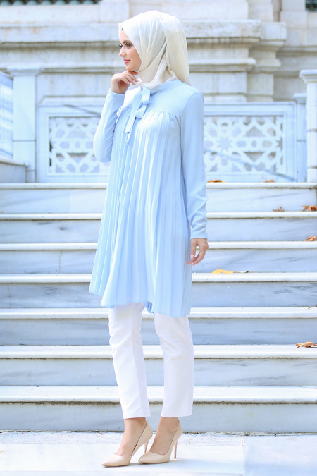 Hewes Line - Baby Blue Hijab Tunic 3087BM