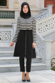 Hewes Line - Black Hijab Coat 940S - Thumbnail