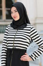 Hewes Line - Black Hijab Coat 940S - Thumbnail