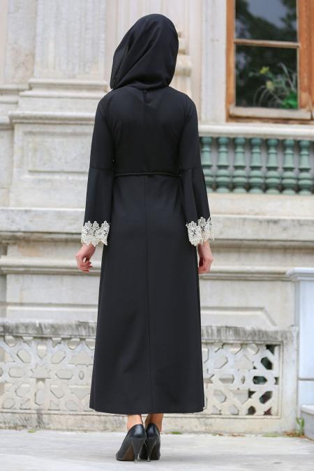 Hewes Line - Black Hijab Dress 569S - 3