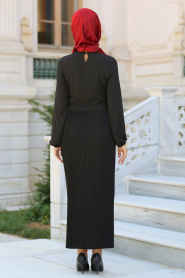 Hewes Line - Black Hijab Dress 589S - Thumbnail