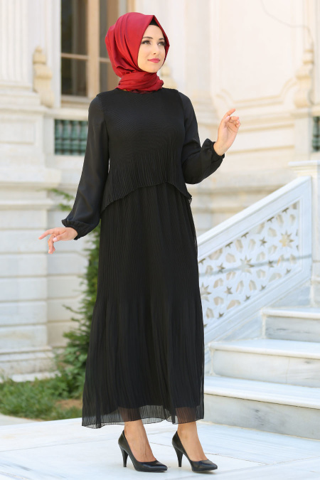 Hewes Line - Black Hijab Dress 592S