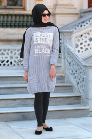 Hewes Line - Black Hijab Tunic 2937S - Thumbnail