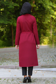 Hewes Line - Cherry Hijab Coat 934VSN - Thumbnail