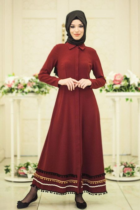 Hewes Line - Claret Red Hijab Tunic 567BR