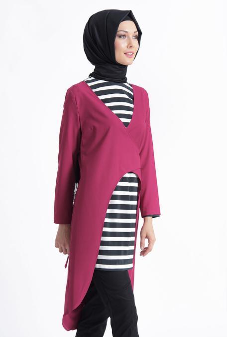 Hewes Line - Fuchsia Hijab Tunic 2168F - 2