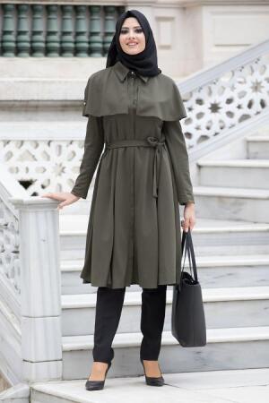 Hewes Lıne - Khaki Hijab Coat 110HK - 1
