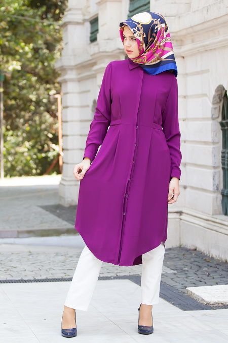 Hewes Line - Plum Color Hijab Tunic 295MU