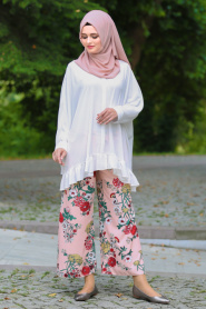 Hewes Line - Powder Pink Hijab Trousers 611PD - Thumbnail