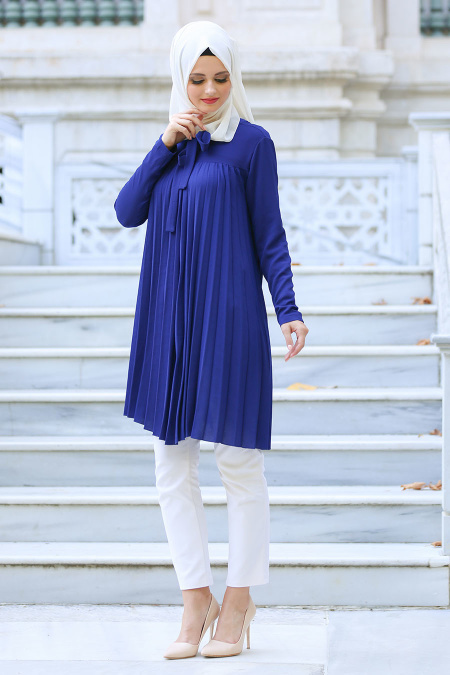 Hewes Line - Purple-Blue Hijab Tunic 3087MRC