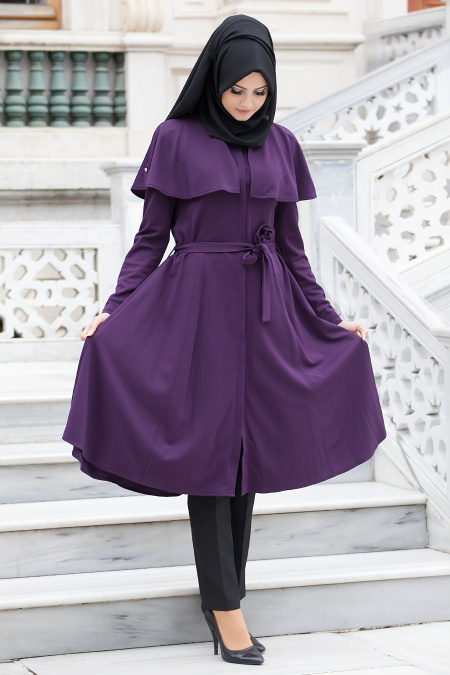 Hewes Lıne - Purple Hijab Coat 110MOR