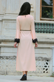 Hewes Line - Salmon Pink Hijab Dress 569SMN - Thumbnail