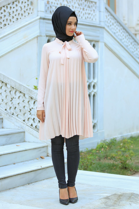 Hewes Line - Salmon Pink Hijab Tunic 3087SMN
